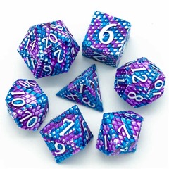Dragon Scale: Ice - Metal RPG Dice Set